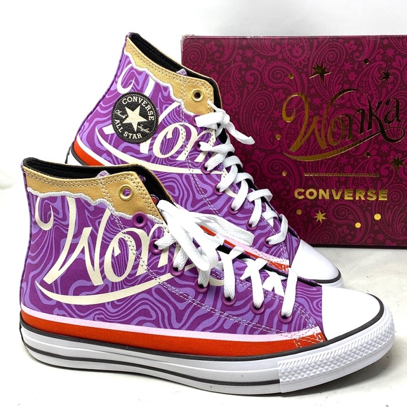 Converse Other - Converse Wonka Ctas High Top Shoes Men's Size Skate Pixel Purple Canvas A08154C